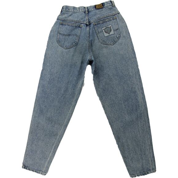 Vintage Lee Skyriders USA Light Wash High Waisted Festival Mom Denim Jeans 28 - Picture 2 of 4